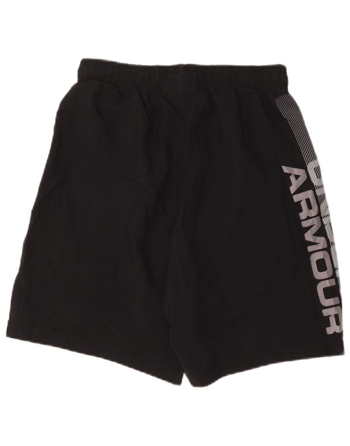 Pantaloni scurți sport Under Armour pentru bărbați, cu grafică largi, poliester negru mic