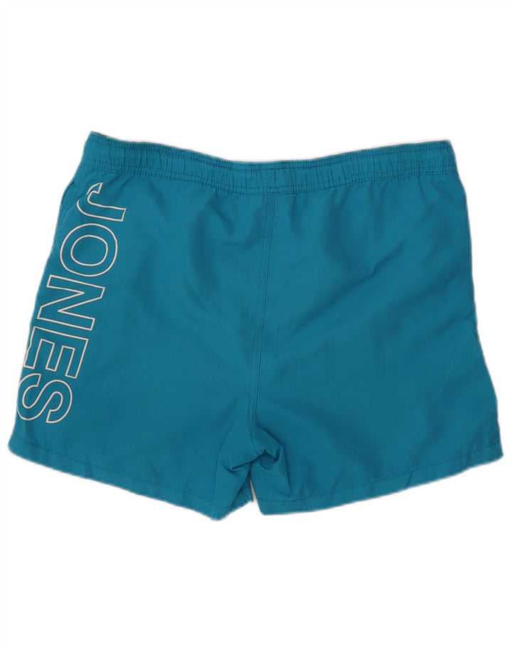 Pantaloni scurți de înot grafic JACK & JONES pentru bărbați, poliester albastru mediu
