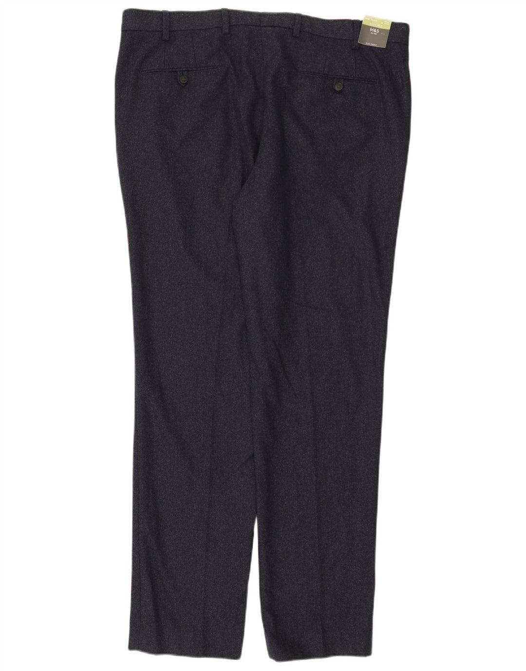 Pantaloni chino subțiri pentru bărbați Marks & Spencer L40 L33 Lână bleumarin