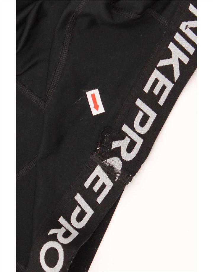 Leggings cu grafic pentru femei Nike Dri Fit Crop UK 8 Poliester negru mic