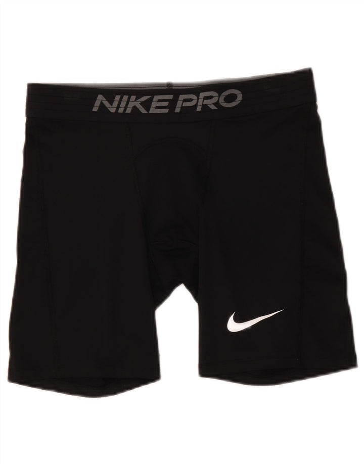 Pantaloni scurti de sport Nike pentru bărbați, cu croială strânsă, poliester negru