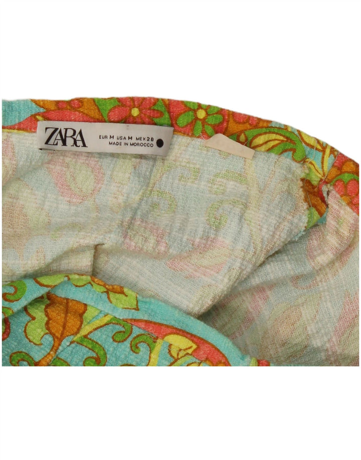 Fusta Midi pentru Femei Zara Medium W28 Blue Paisley