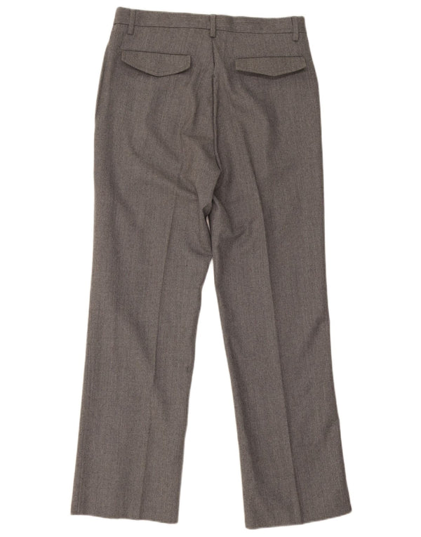 Pantaloni de costum drept bărbați Sisley IT 46 Small W28 L29 Acetat gri