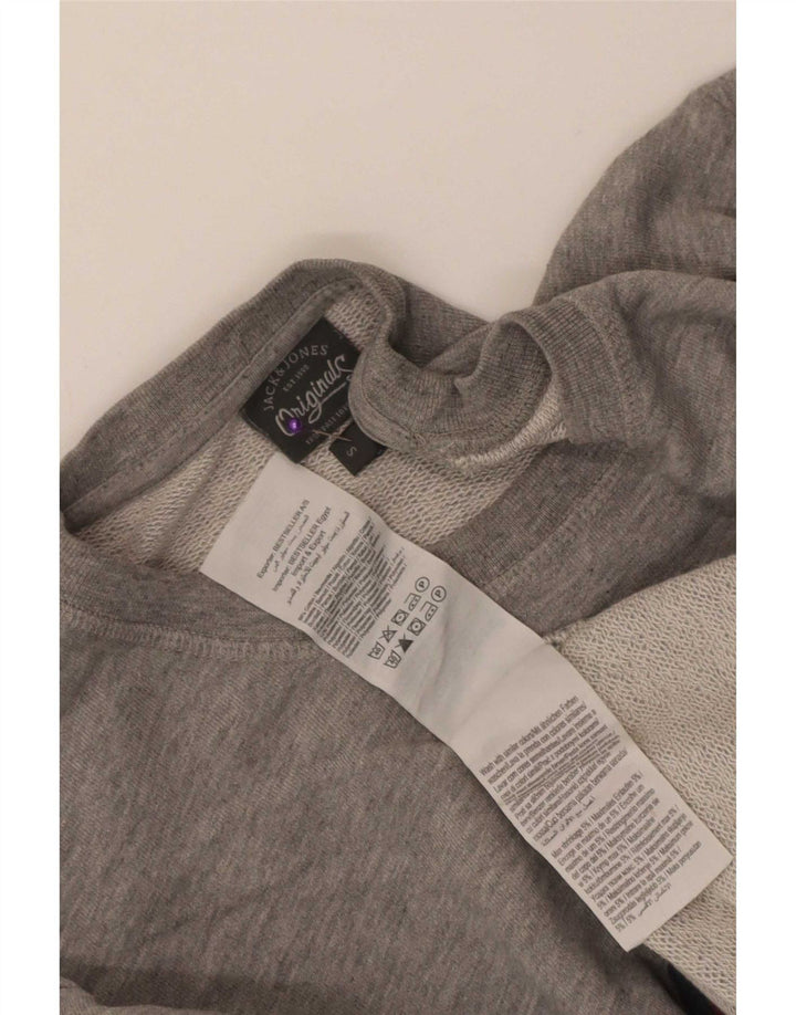 Jack & Jones Pulover grafic pentru bărbați, bumbac mic, gri