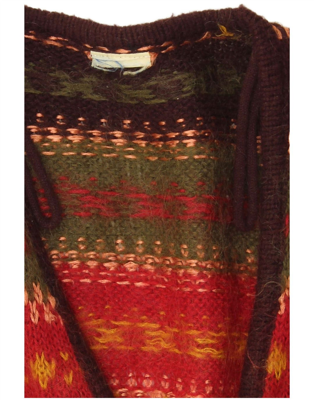 Pulover cardigan pentru femei VINTAGE UK 14 mare, multicolore, cu dungi