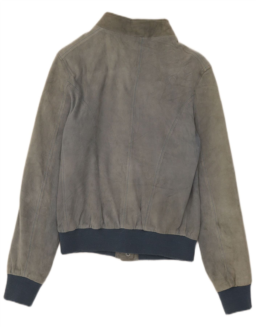 Bomber Emanuele Curci pentru femei de piele intoarsa IT 44 Medium Gri Colorblock