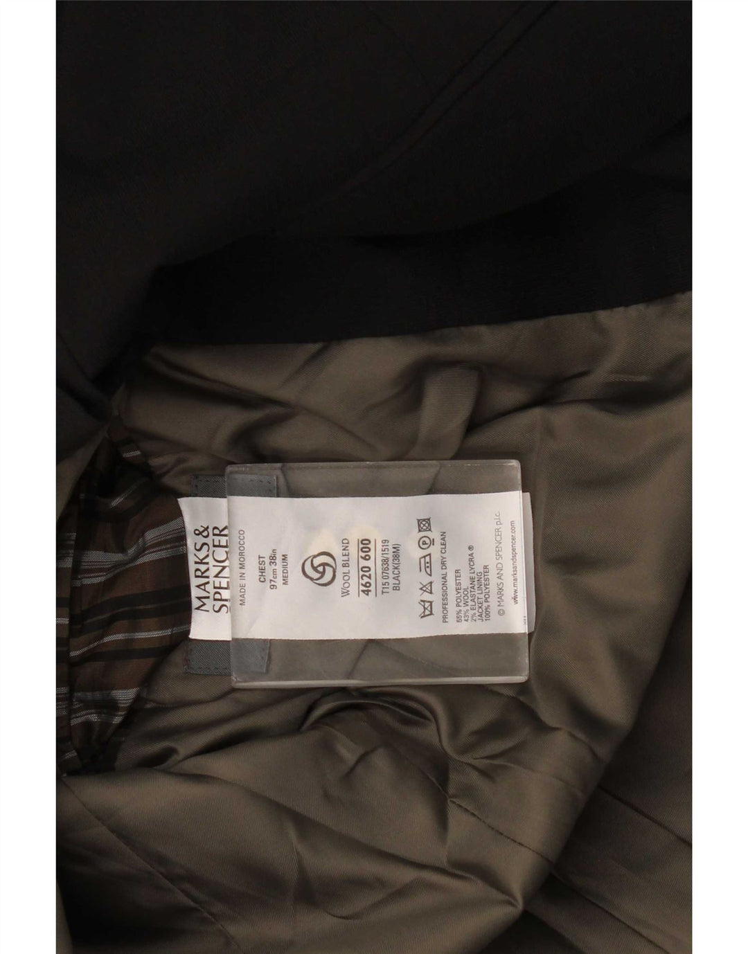 Jachetă pentru bărbați Marks & Spencer cu 3 nasturi, UK 38 Poliester mediu negru