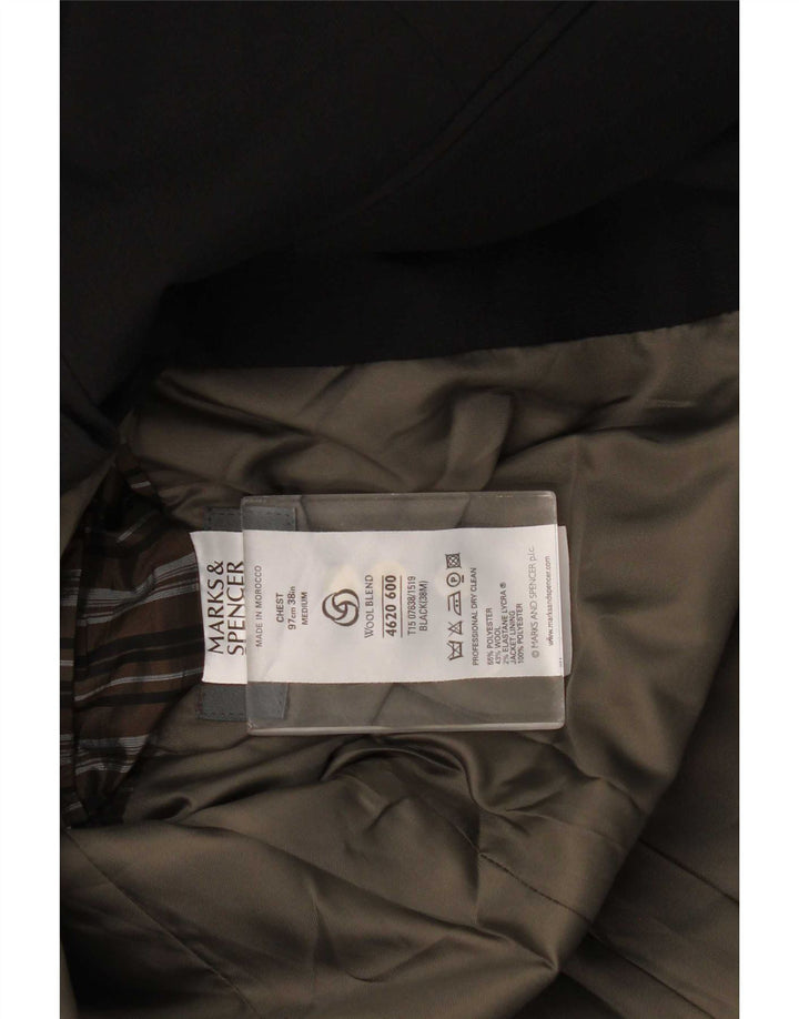 Jachetă pentru bărbați Marks & Spencer cu 3 nasturi, UK 38 Poliester mediu negru