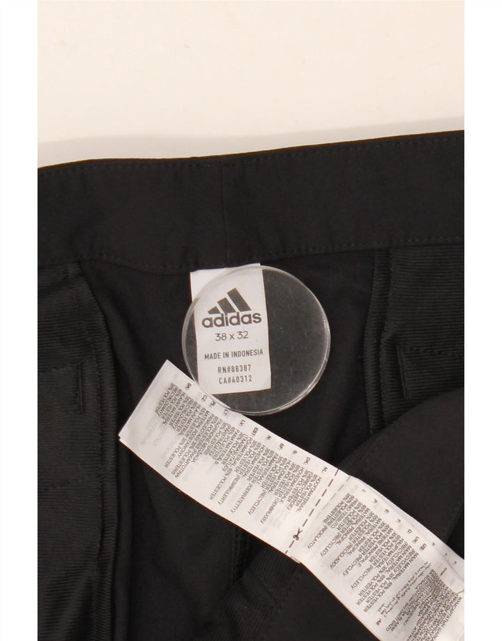 Pantaloni chino slim pentru bărbați Adidas W38 L32 poliester negru