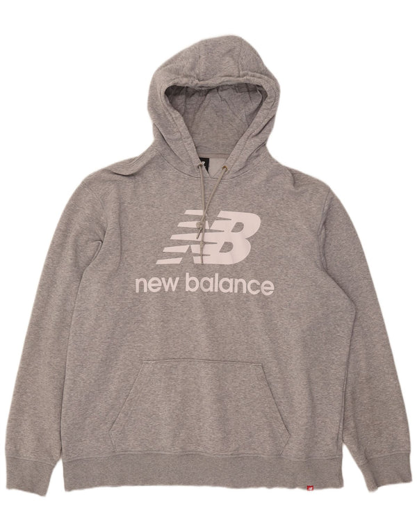 Pulover grafic pentru bărbați New Balance, bumbac gri 2XL