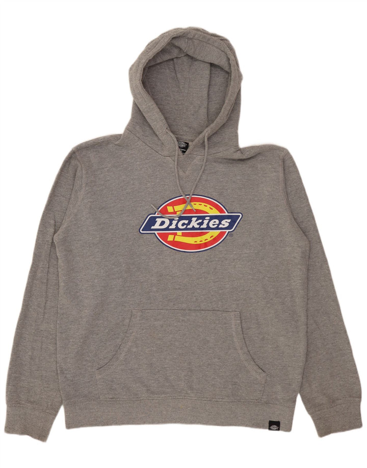 DICKIES Pulover cu glugă cu grafic pentru bărbați, bumbac mare, gri
