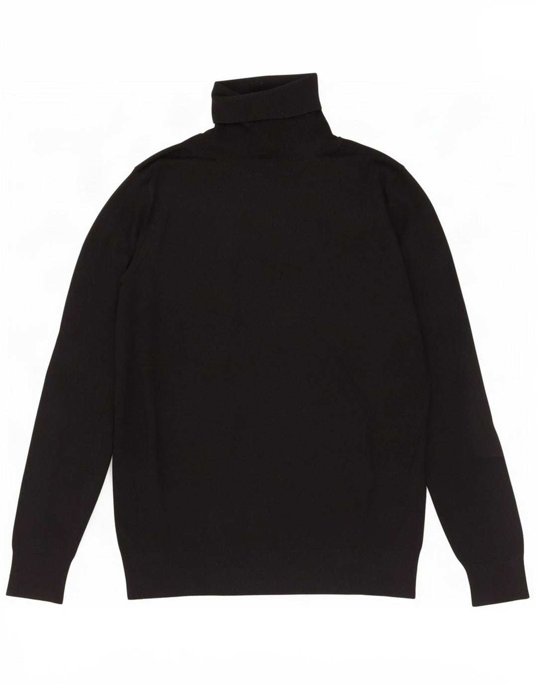 Massimo Dutti Pulover cu gât rulat pentru femei UK 14 Mătase mare neagră