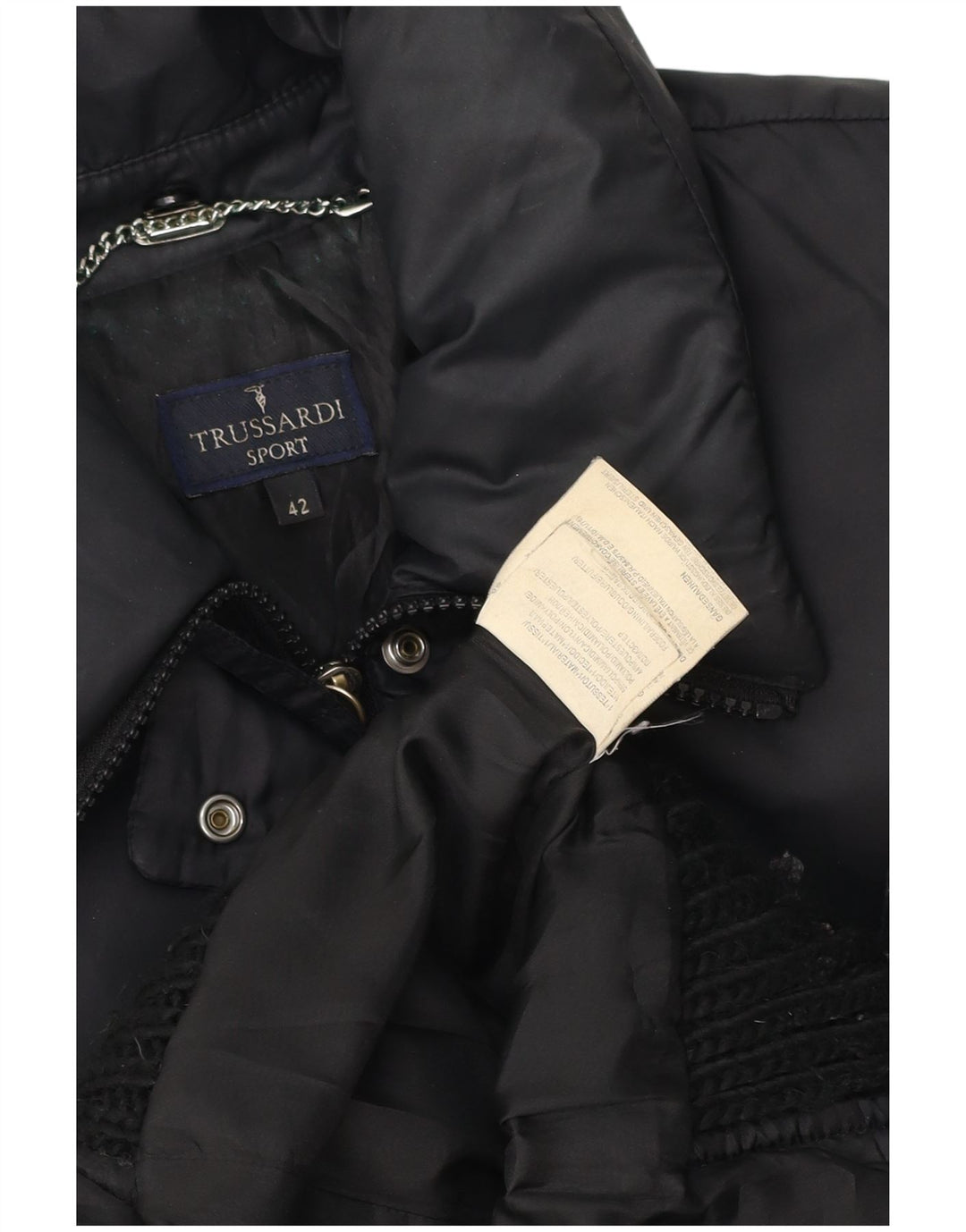 Jachetă căptușită pentru femei Trussardi IT 42 Poliamidă neagră medie
