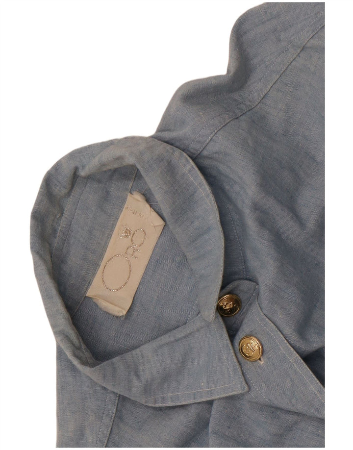 Cămașă cu grafică vintage pentru femei UK 18 XL Albastru