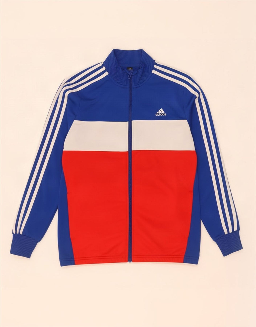 Jachetă de trening pentru băieți Adidas 13-14 ani, albastru, poliester