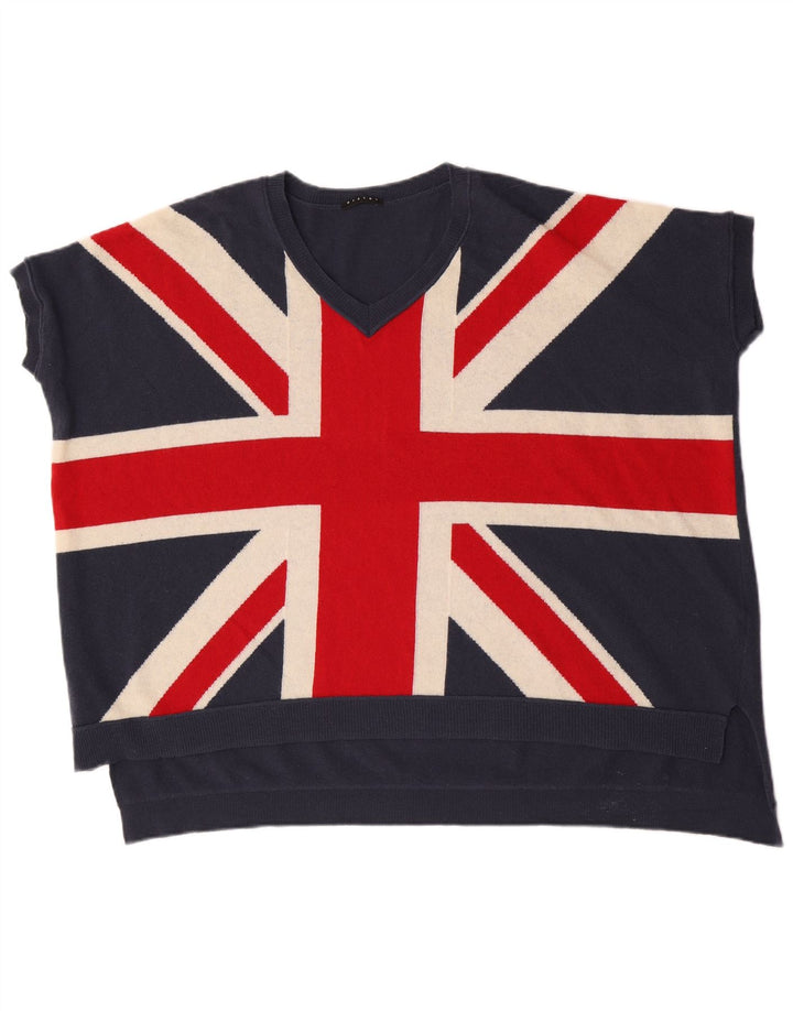Sisley Womens Anglia Oversized Vest Tank Top Marime Unică Lână Albastră