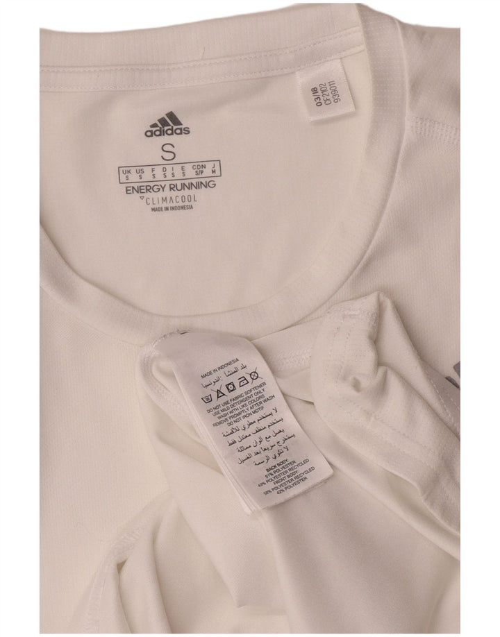 Tricou pentru bărbați Adidas Top mic, alb, poliester