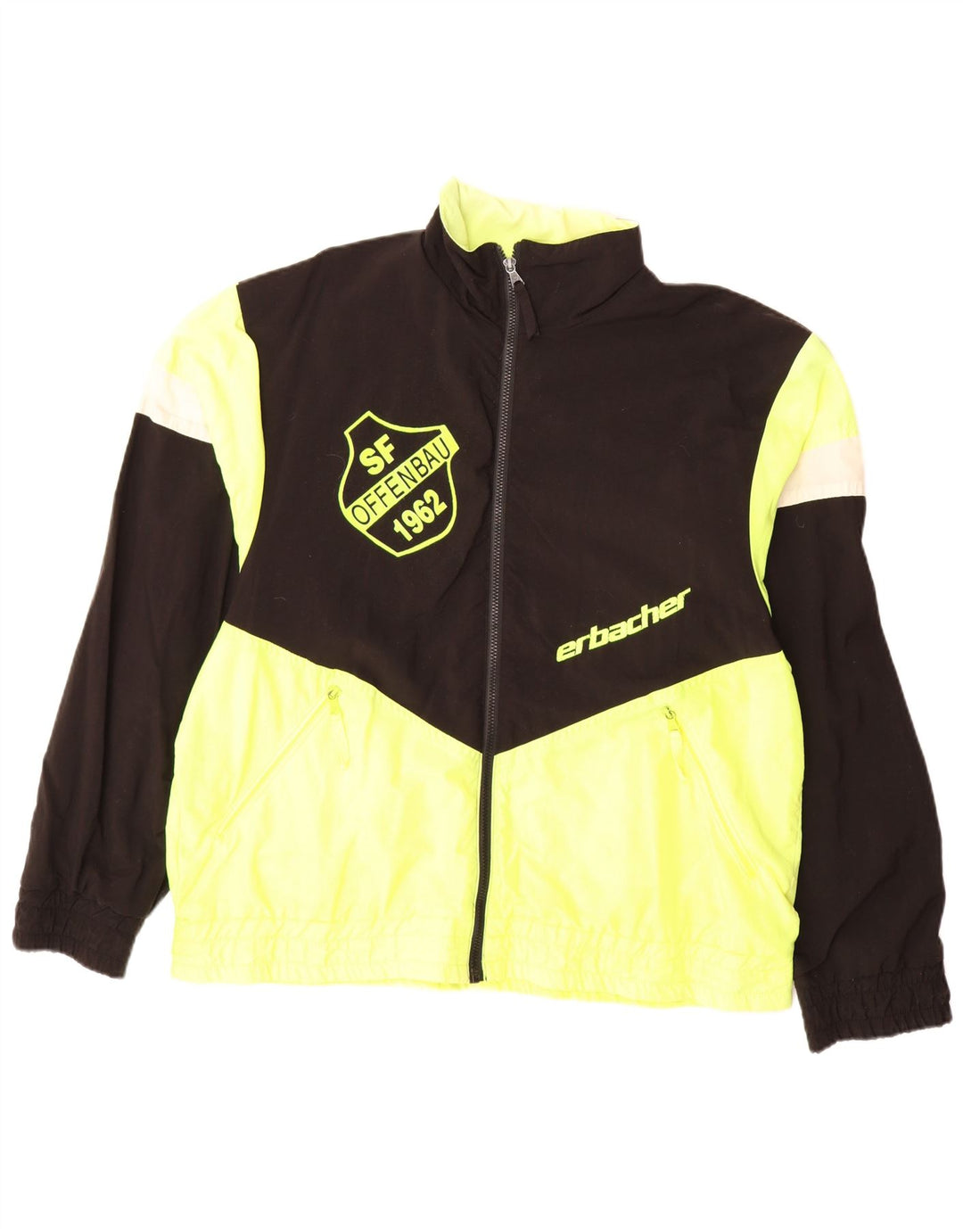 ERBACHER Jachetă de ploaie grafică pentru bărbați UK 40, mare, neagră, poliamidă color bloc