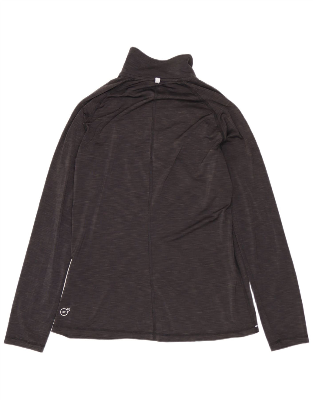 Top de trening Puma pentru femei, cu fermoar și gât, din poliester gri mediu