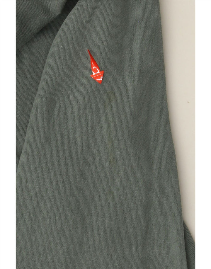 DIESEL Pulover cu glugă cu grafic pentru femei UK 20 2XL Bumbac color bloc verde