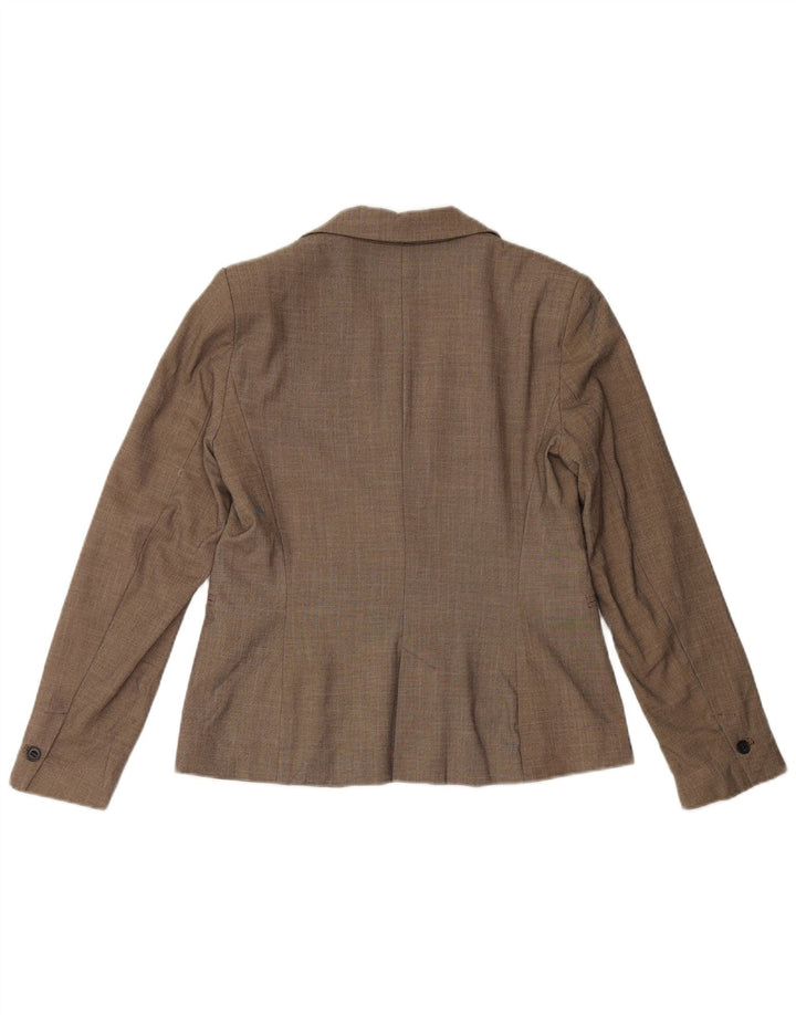 Jachetă Blazer Femei ZARA 1 Buton EU 38 Poliester Maro Mic