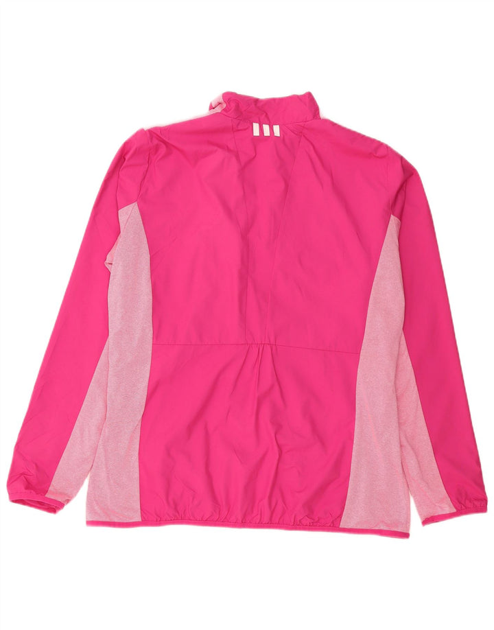 Jachetă de trening pentru femei ADIDAS UK 18 XL, roz, poliester color bloc