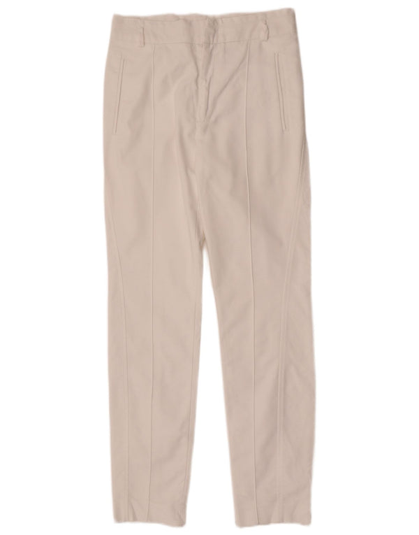 Pantaloni chino slim pentru femei Zara Mici L26 L29 Bumbac alb