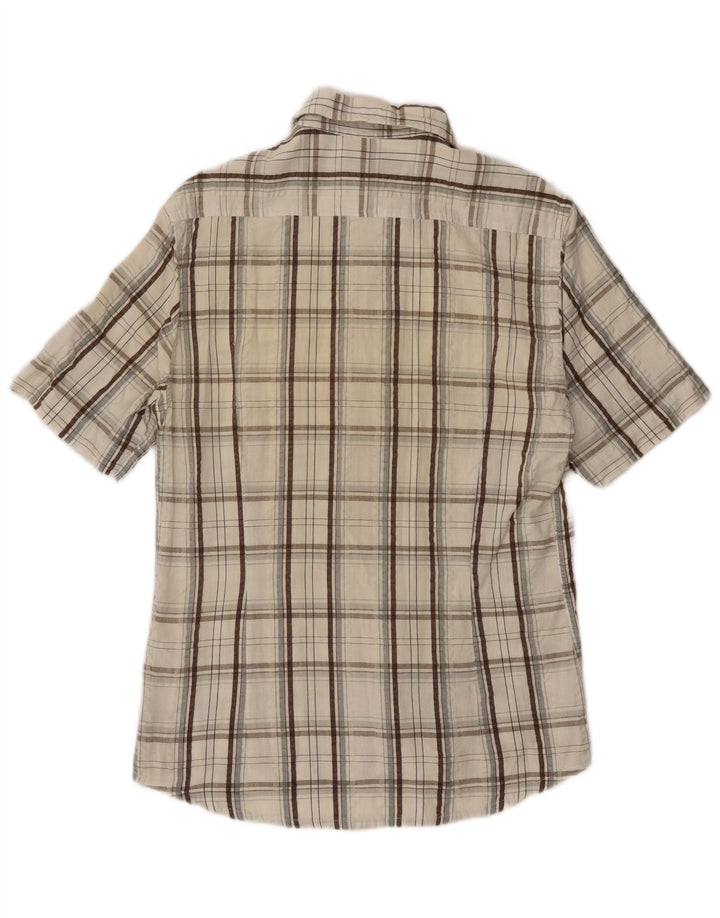 Cămașă cu mânecă scurtă pentru bărbați Kappa, bumbac cu mâneci scurte, alb cadru mediu