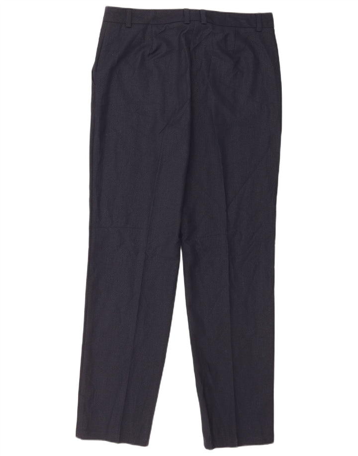 Pantaloni de costum pentru femei Marks & Spencer UK 12 Medium W32 L32 Bleumarin Check