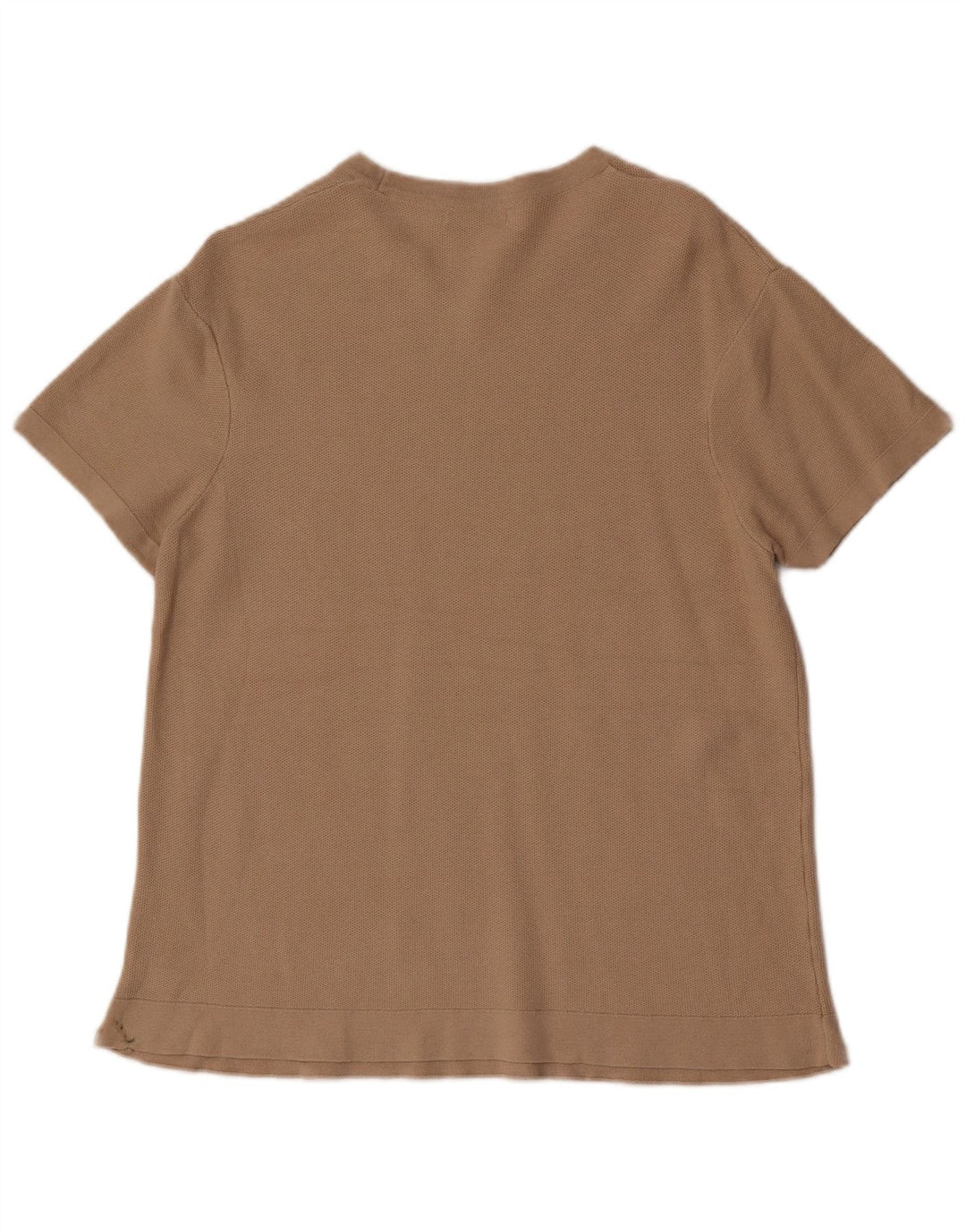 Tricou cu mânecă scurtă pentru bărbați Zara Top din bumbac maro mediu