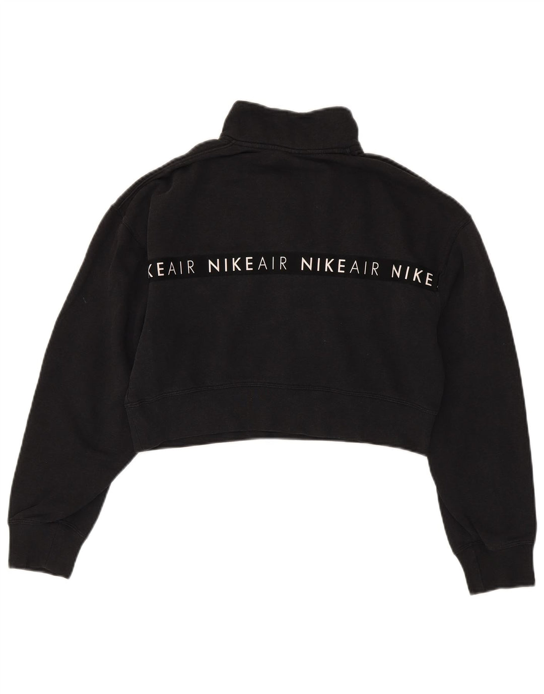 Pulover de hanorac oversized Graphic Crop Nike pentru femei UK 10 Mic Negru