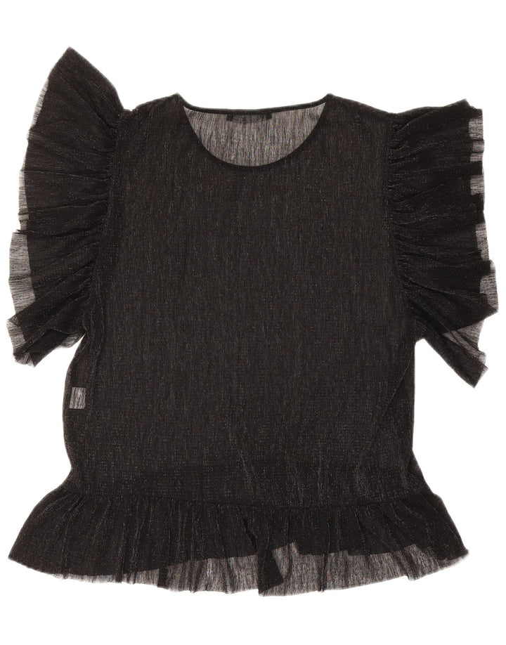 Top See Through pentru femei Zara UK 10 Small Black