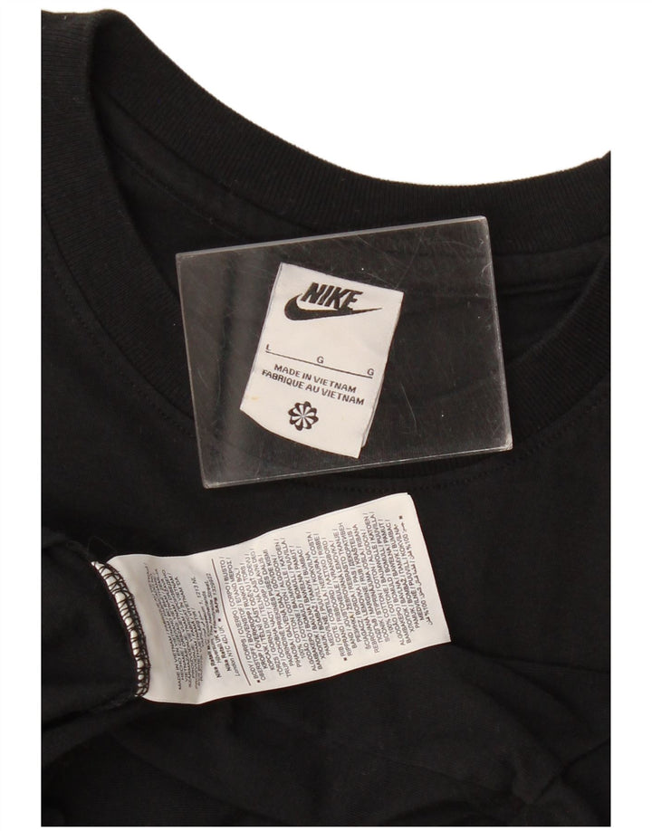 Tricou grafic Nike pentru bărbați Top mare, negru, color block, bumbac