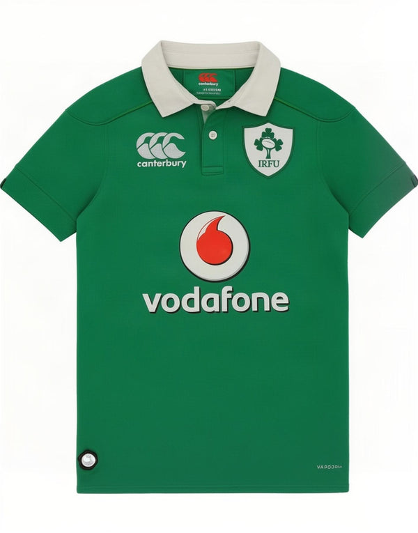 Tricou polo rugby cu mânecă scurtă Canterbury pentru băieți 13-14 ani, verde, color bloc