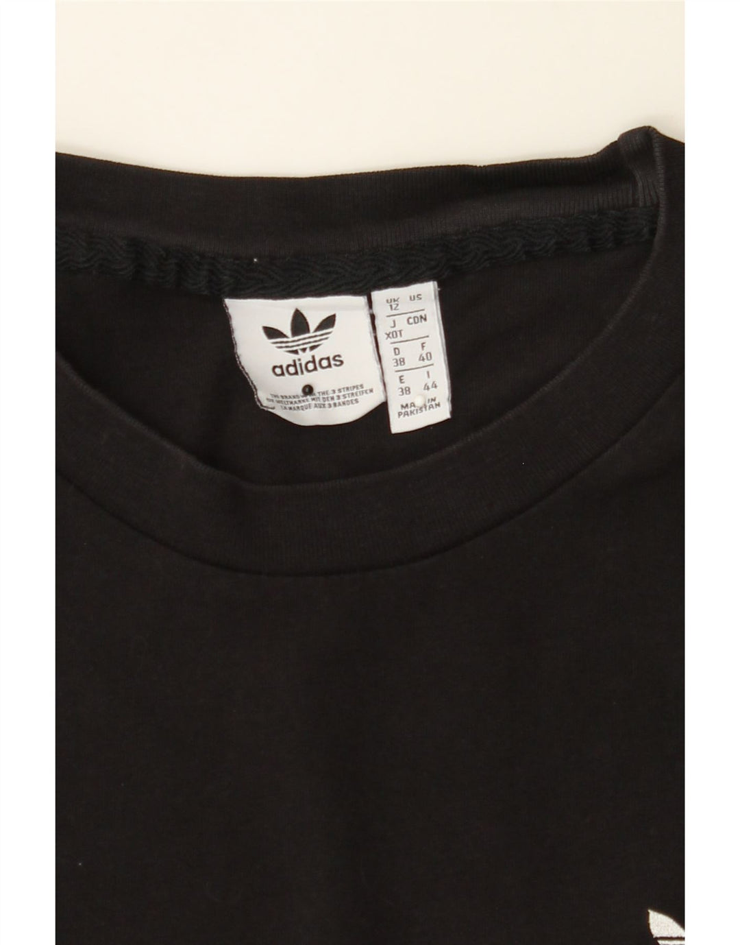 ADIDAS Womens Top Long Sleeve UK 12 Medium  Black Cotton Vintage Adidas and Second-Hand Adidas from Messina Hembry 