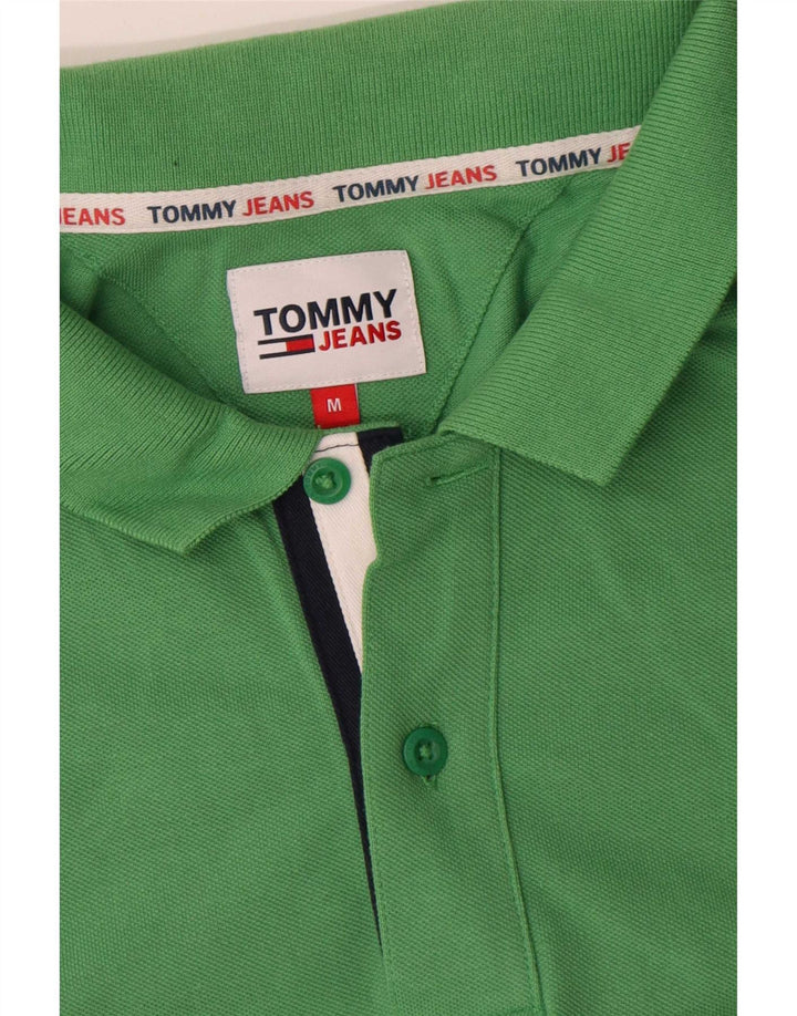 Tricou polo Tommy Hilfiger pentru bărbați, bumbac verde mediu
