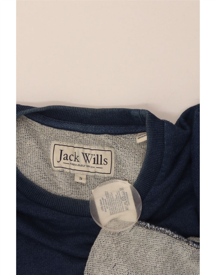 JACK WILLS Hanorac pentru bărbați Pulover mic, albastru, bumbac