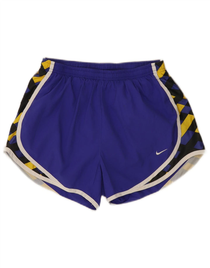 Pantaloni scurti sport Nike pentru femei Marea Britanie 8/10 Poliester geometric violet mic