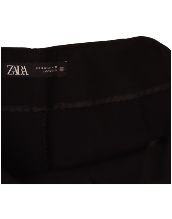 Pantaloni scurți casual pentru femei Zara, mici W26, poliester negru