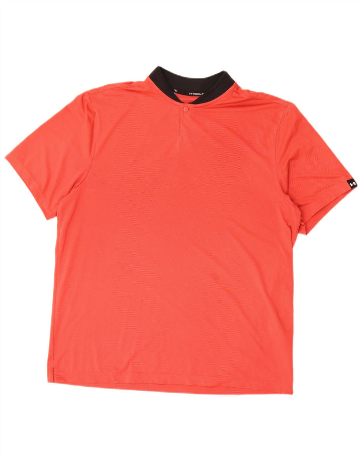 Tricou polo Under Armour pentru bărbați, mare, roșu, poliester color bloc