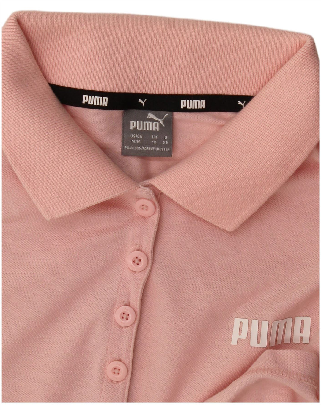 Tricou polo Puma pentru femei UK 12 Roz mediu