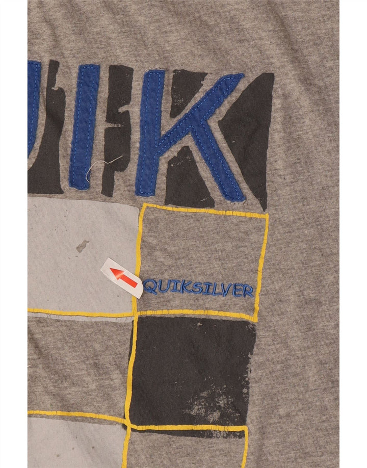 Tricou grafic Quiksilver pentru bărbați, cu croială normală, top, gri mediu