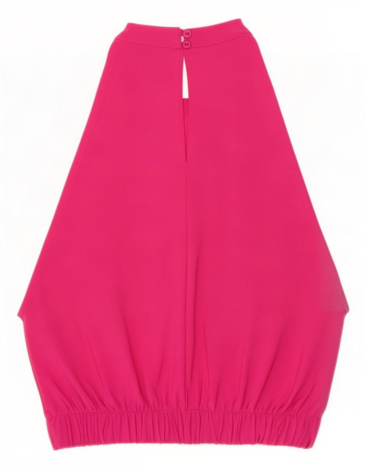 Top Crop Halter pentru Damă Zara UK 8 Small Pink Poliester