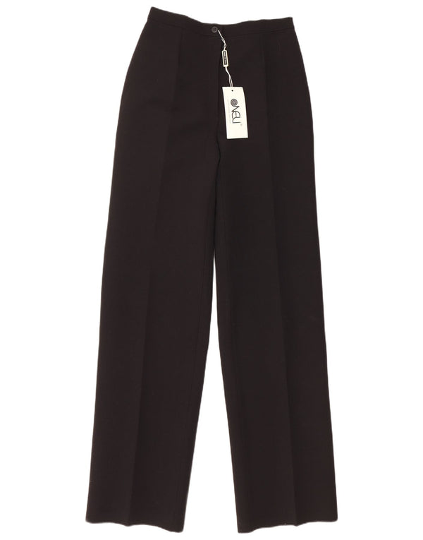 Pantaloni de costum pentru femei VINTAGE cu talie înaltă IT 44 Medium L26 L35 Negru