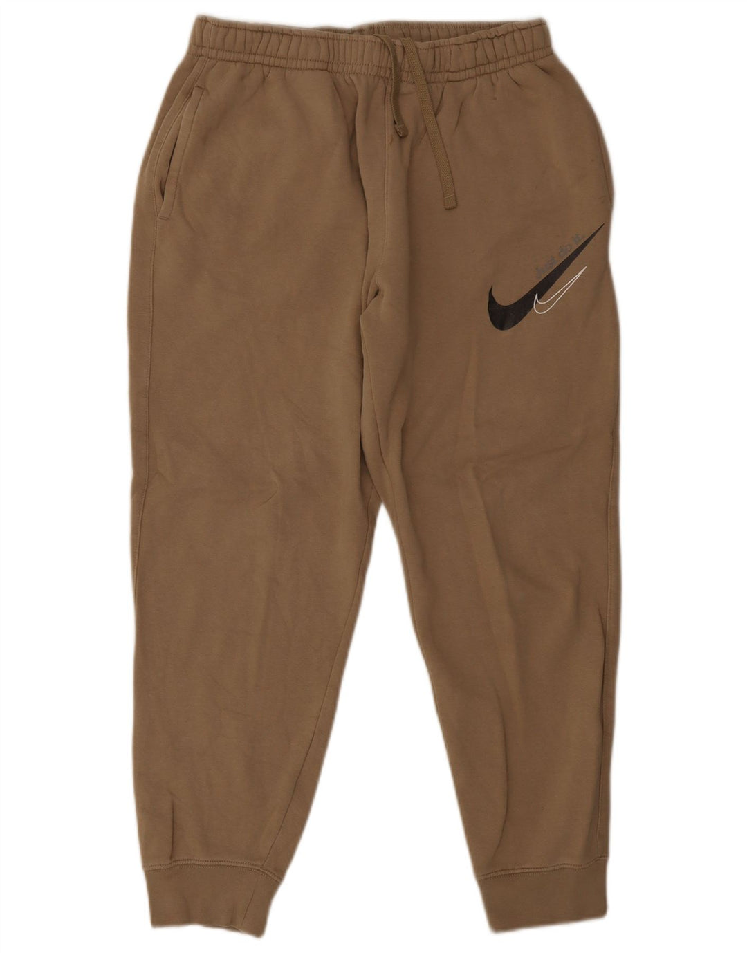 Pantaloni de trening grafic Nike pentru bărbați Pantaloni de jogging, bumbac mediu, bej