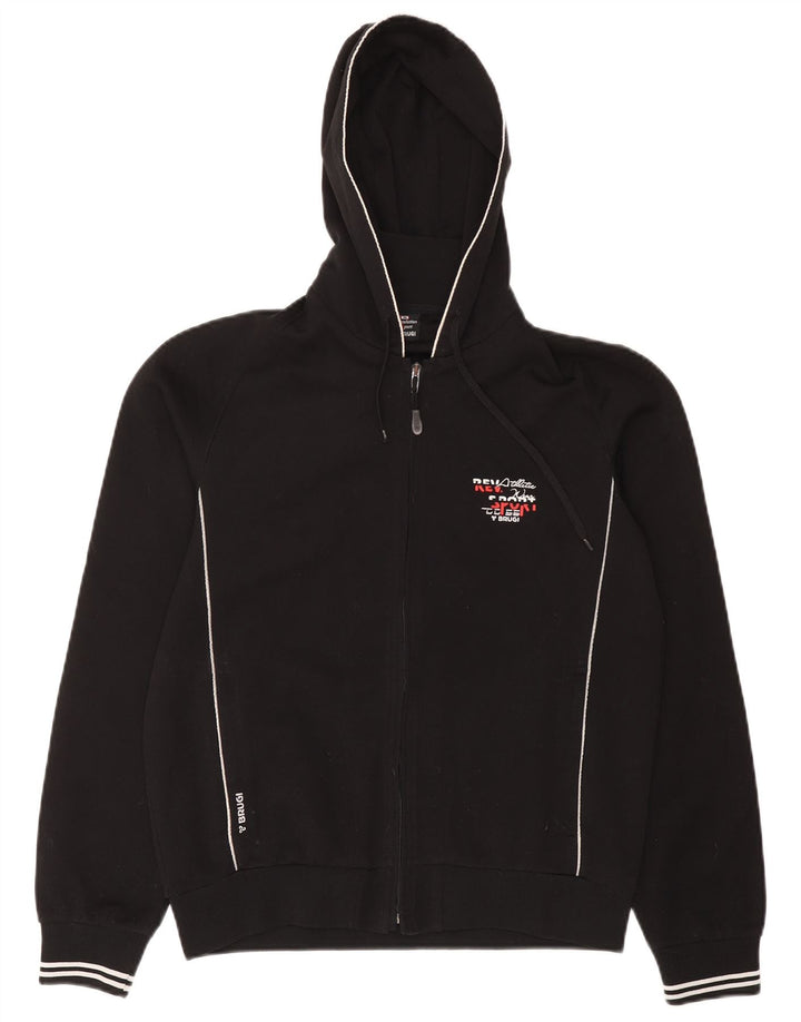 Pulover Brugi pentru bărbați, cu fermoar, poliester mediu negru