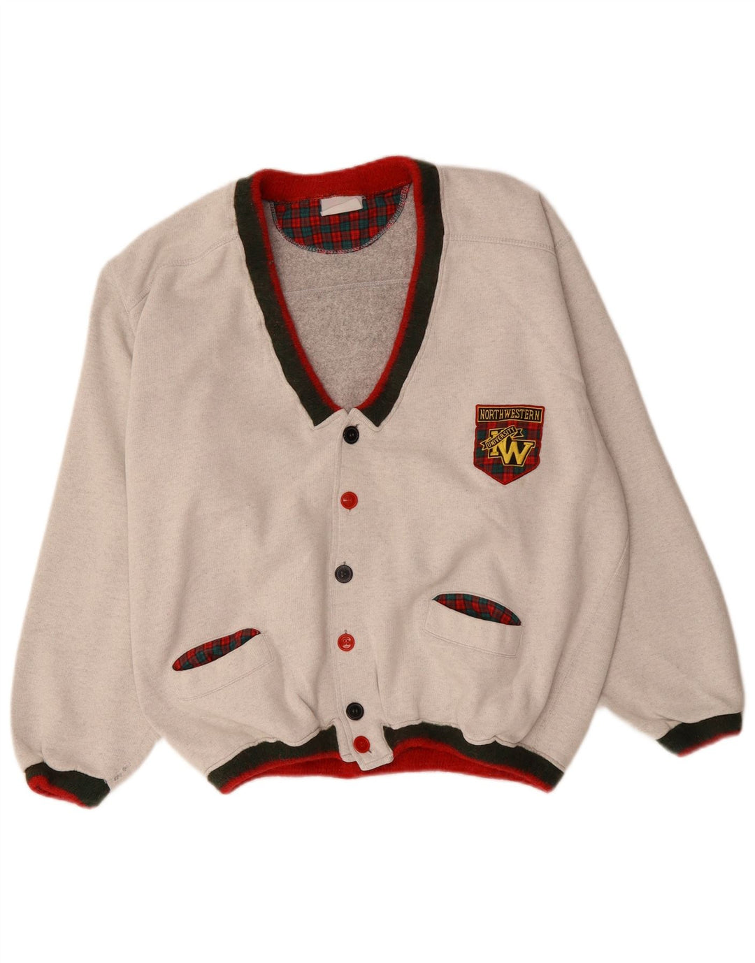 Pulover cardigan grafic pentru bărbați North Western XL gri