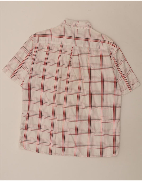 Cămașă cu mânecă scurtă pentru bărbați Wrangler XL, bumbac cu carouri albe