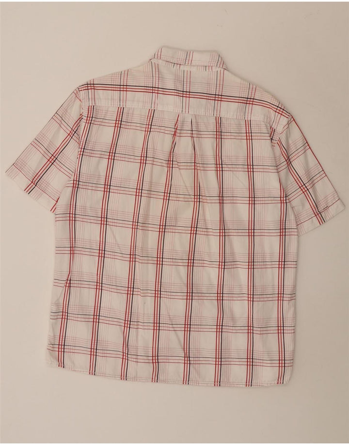 Cămașă cu mânecă scurtă pentru bărbați Wrangler XL, bumbac cu carouri albe