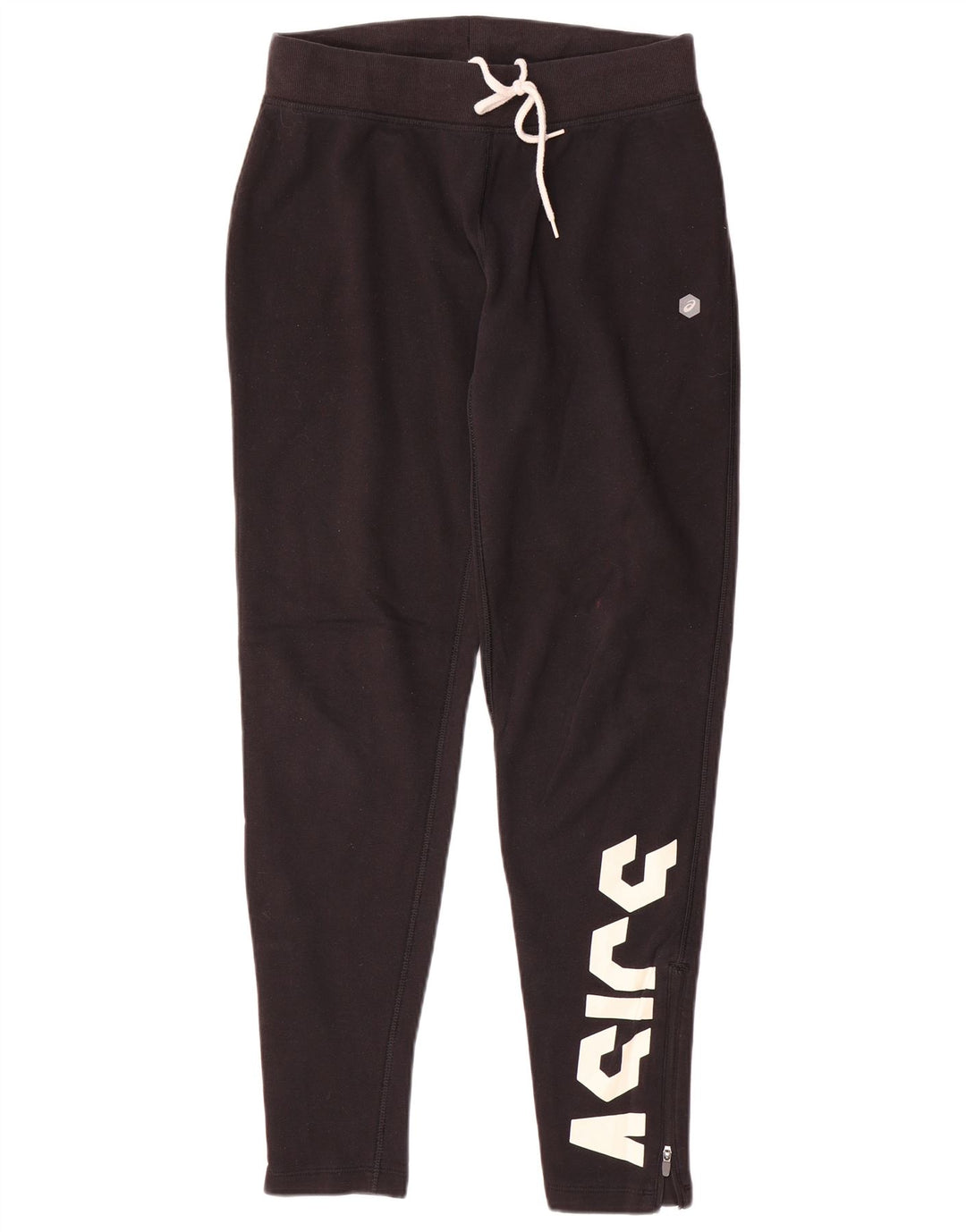 Asics Womens Graphic Tracksuit Trousers UK 14 Medium  Black